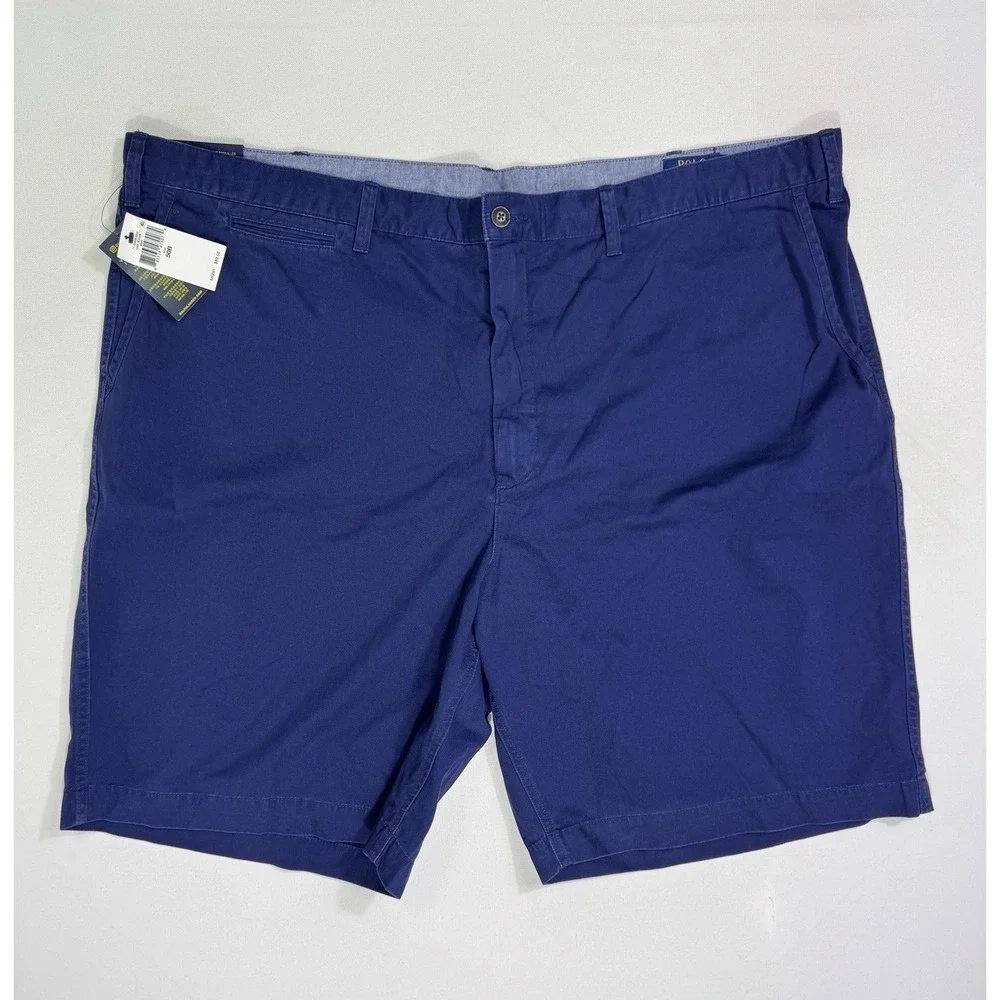 Polo Ralph Lauren Mens 50x10.5 Classic Fit Navy Blue Chino Shorts NWT Big & Tall